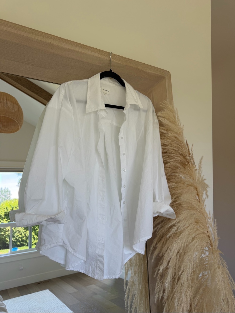 Women's Classic White Button-Down Shirt - Relaxed Fit